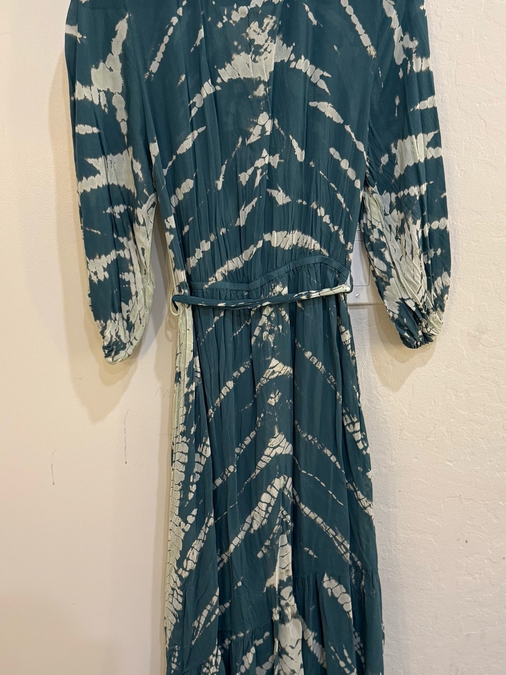 Young Fabulous & Broke Teal and Cream Tie-Dye Maxi Dress